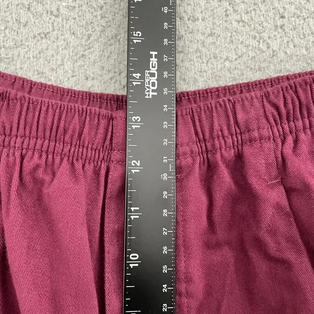 Vintage Express Chino Shorts Men‎ M Burgundy 90s Skater Drawstring NWT